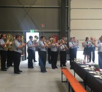 Die Feuerwehrkapelle Vörden begleitete die Veranstaltung musikalisch